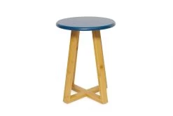 Bamboo Stool (Oslo Blue)
