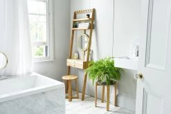 Oak Leaning Ladder Mini Dressing Table