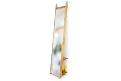 Oak Leaning Ladder Mirror