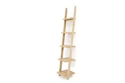 Narrow Oak Leaning Ladder Shelves -Cozy Home Shop 1oak rounded narrow ladder shelf120918