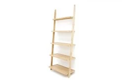 Oak Wide LeaningLadder Shelves 14 Oak Wide LeaningLadder Shelves -Cozy Home Shop 1oak rounded wide ladder shelf120918