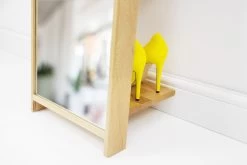 Oak Leaning Ladder Mirror -Cozy Home Shop 3oak rounded leaning mirror120918