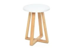 Bamboo Stool (White)