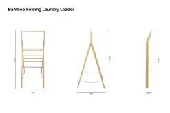 Bamboo Folding Laundry Ladder -Cozy Home Shop Bamboo Folding Laundry Ladder brth km