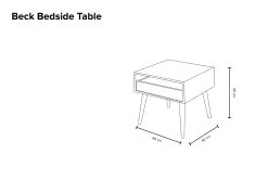 Beck Bedside Table -Cozy Home Shop Beck Bedside table