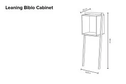 Leaning Biblo Cabinet (White) 12 Leaning Biblo Cabinet (White) -Cozy Home Shop Biblo cabinet