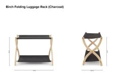 Birch Folding Luggage Rack (Charcoal) -Cozy Home Shop Birch Folding Luggage Rack Charcoal pi8i 7q