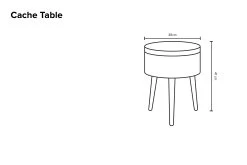 Cache Table (Olso Blue) -Cozy Home Shop Cache table 1