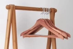 Bamboo 2-Shelf Folding Wardrobe 14 Bamboo 2-Shelf Folding Wardrobe -Cozy Home Shop Cedar hangers group of 5 3bot ks