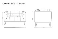 Chester Pocket Sofa -Cozy Home Shop Chester Sofa Two Seater