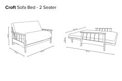 Croft - 2 Seater Birch Double Sofa Bed -Cozy Home Shop Croft Two Seater