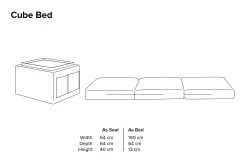 Cube Bed Shima Weave -Cozy Home Shop Cube bed 81k3 ql