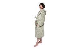 Deep Fleece Bathrobe With Hood (Desert Sage) 9 Deep Fleece Bathrobe With Hood (Desert Sage) -Cozy Home Shop DR2 1175