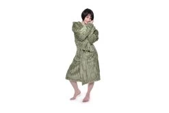 Chunky Cord Bathrobe With Hood (Olive Green) -Cozy Home Shop DR2 1259