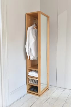 Oak Storage Mirror 6 Oak Storage Mirror -Cozy Home Shop DR2 8817