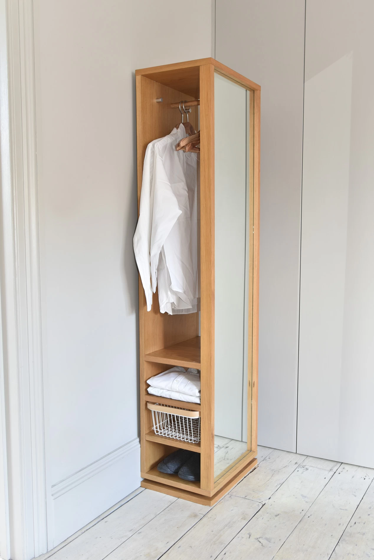 Oak Storage Mirror 3 Oak Storage Mirror - Image 3