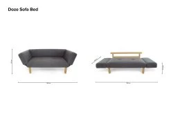 Doze Sofa Bed - Graphite Weave -Cozy Home Shop Doze Sofa