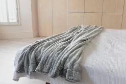 Alpine Faux Fur Bedspread (AW23/24) -Cozy Home Shop FC Alpine Fur Bedspread Light Grey pcc2 5u