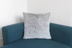 Alpine Faux Fur Cushion 60x60cm (AW23/24) -Cozy Home Shop FC Alpine Fur Cushion Light Grey