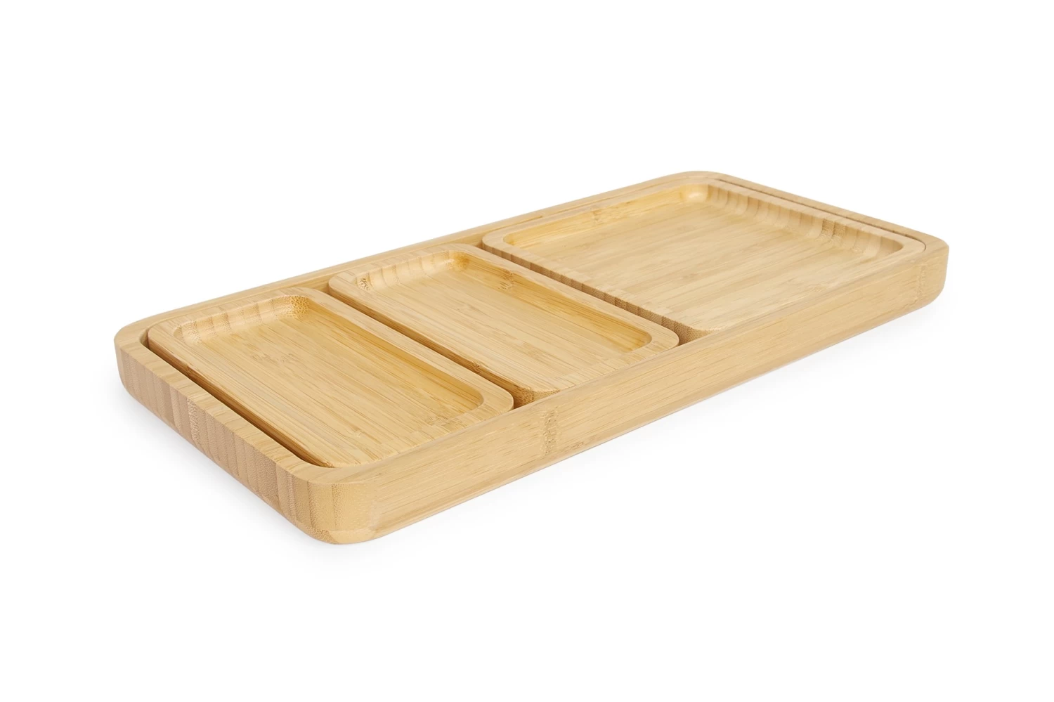 Bamboo Collect Trays (Set Of 4) 4 Bamboo Collect Trays (Set Of 4) - Image 4