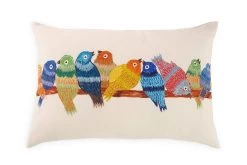 Birds On A Branch Embroidered Cushion 40x60cm