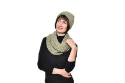 Chenille Knitted Neck Warmer (Olive Green) -Cozy Home Shop FC Bobble Hat Olive Green 1 pqww rt