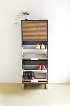 Calx Hallway Shoe Cabinet -Cozy Home Shop FC Calx Shoe Storage Cabinet WH 2