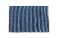 Chenille Cotton Ribbed Rug (60x90cm) (Oslo Blue)