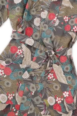 Crane Robe -Cozy Home Shop FC Crane Bathrobe Wild Dove Grey 2