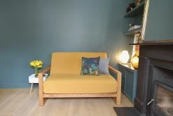 Cuba - 2 Seater Solid Oak Sofa Bed -Cozy Home Shop FC Cuba Oak 2 Seater LF DS 11 cropped