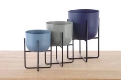 Enamel Pot & Quad Plant Stand 13 Enamel Pot & Quad Plant Stand -Cozy Home Shop FC Enamel Pot Quad Plant Stand 4