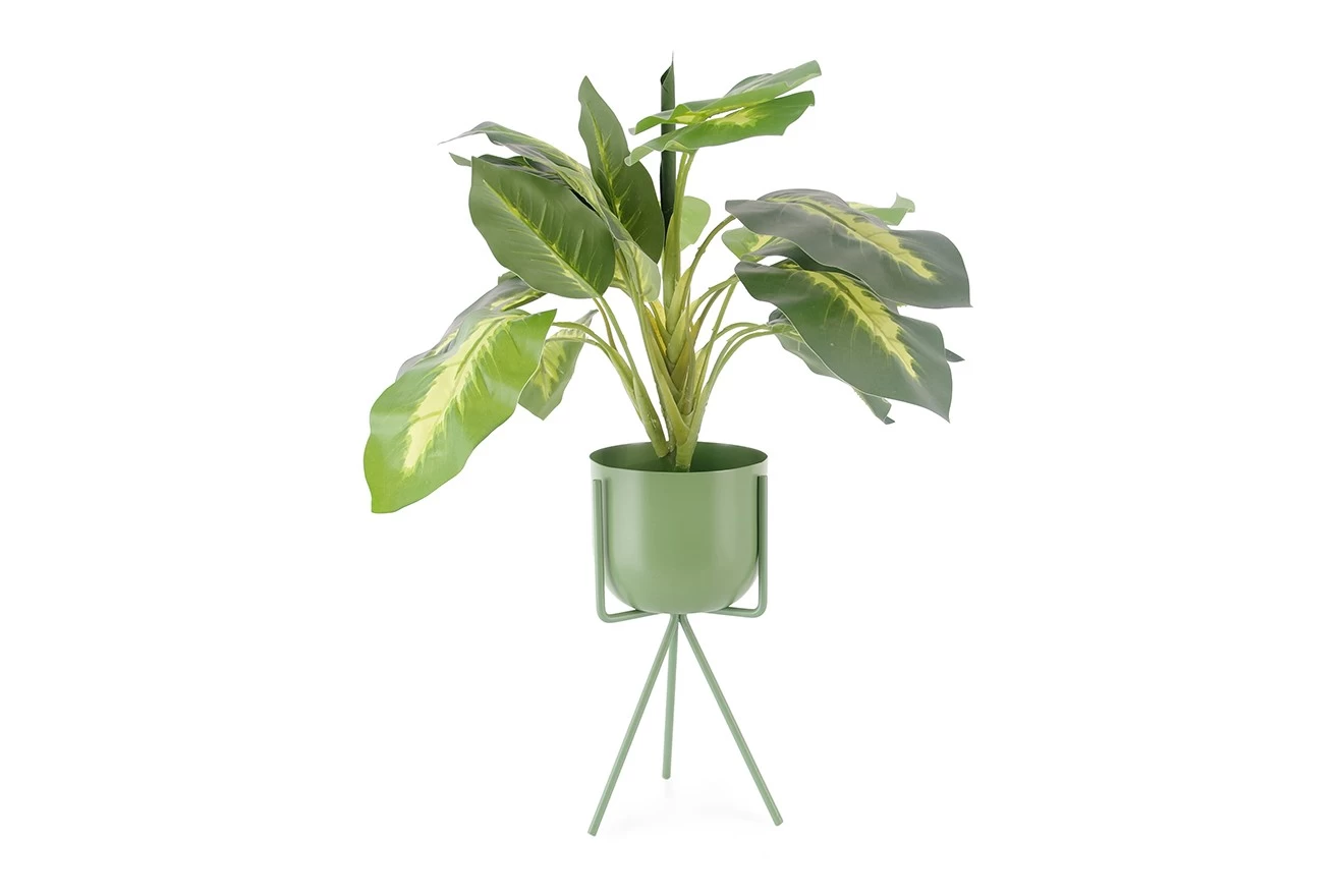 Enamel Pot & Tripod Plant Stand - Medium (Aspen Green) 4 Enamel Pot & Tripod Plant Stand - Medium (Aspen Green) - Image 4