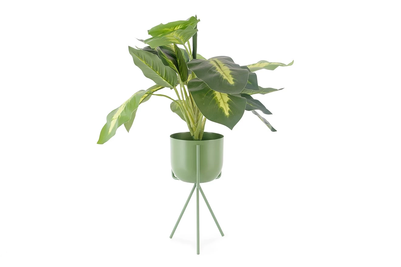 Enamel Pot & Tripod Plant Stand - Medium (Aspen Green) 5 Enamel Pot & Tripod Plant Stand - Medium (Aspen Green) - Image 5