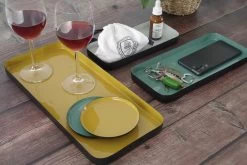Rectangular Enamel Tray - Medium (Fjord Blue) -Cozy Home Shop FC Enamel Rectangular Tray idfe 6b