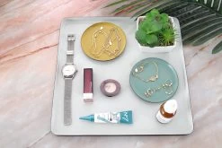 Square Enamel Tray - Large (Cool Grey) -Cozy Home Shop FC Enamel Square Tray Cool Grey s7lr xw ynnz iz