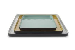 Square Enamel Tray - Large (Cool Grey) -Cozy Home Shop FC Enamel Square Tray 3 bykg vt hh61 t3