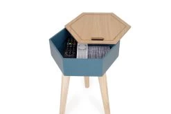 Hex Stash Table 15 Hex Stash Table -Cozy Home Shop FC Hex Stash Table Oak Venner Nordic Blue 6