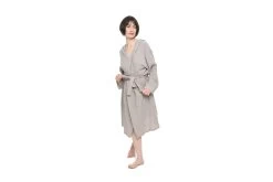 Itoko Cotton Bathrobe -Cozy Home Shop FC Itoko Bathrobe Wild Dove Grey 3