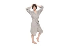 Itoko Cotton Bathrobe -Cozy Home Shop FC Itoko Bathrobe Wild Dove Grey 6
