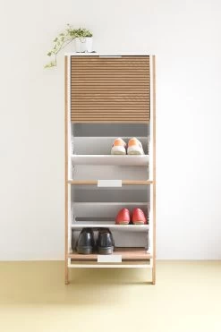 Kleio Hallway Shoe Cabinet 13 Kleio Hallway Shoe Cabinet -Cozy Home Shop FC Kleio Shoe Storage Cabinet WH 1
