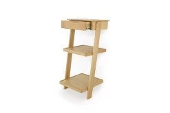 Oak Leaning Laya Narrow Bedside Table -Cozy Home Shop FC Laya Leaning Bedside Table 3 w7gj je