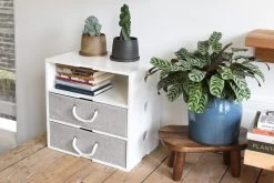 Low Wide Stacking Cube -Cozy Home Shop FC MDF Stacking Drawers