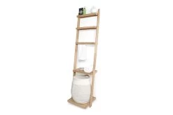 Oak Leaning Laundry Station