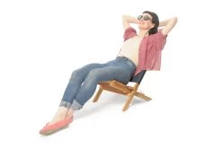 Oak Mini Deck Chair (Dark Charcoal) -Cozy Home Shop FC Oak Mini Deck Chair Dark Charcoal 11 dj76 x6