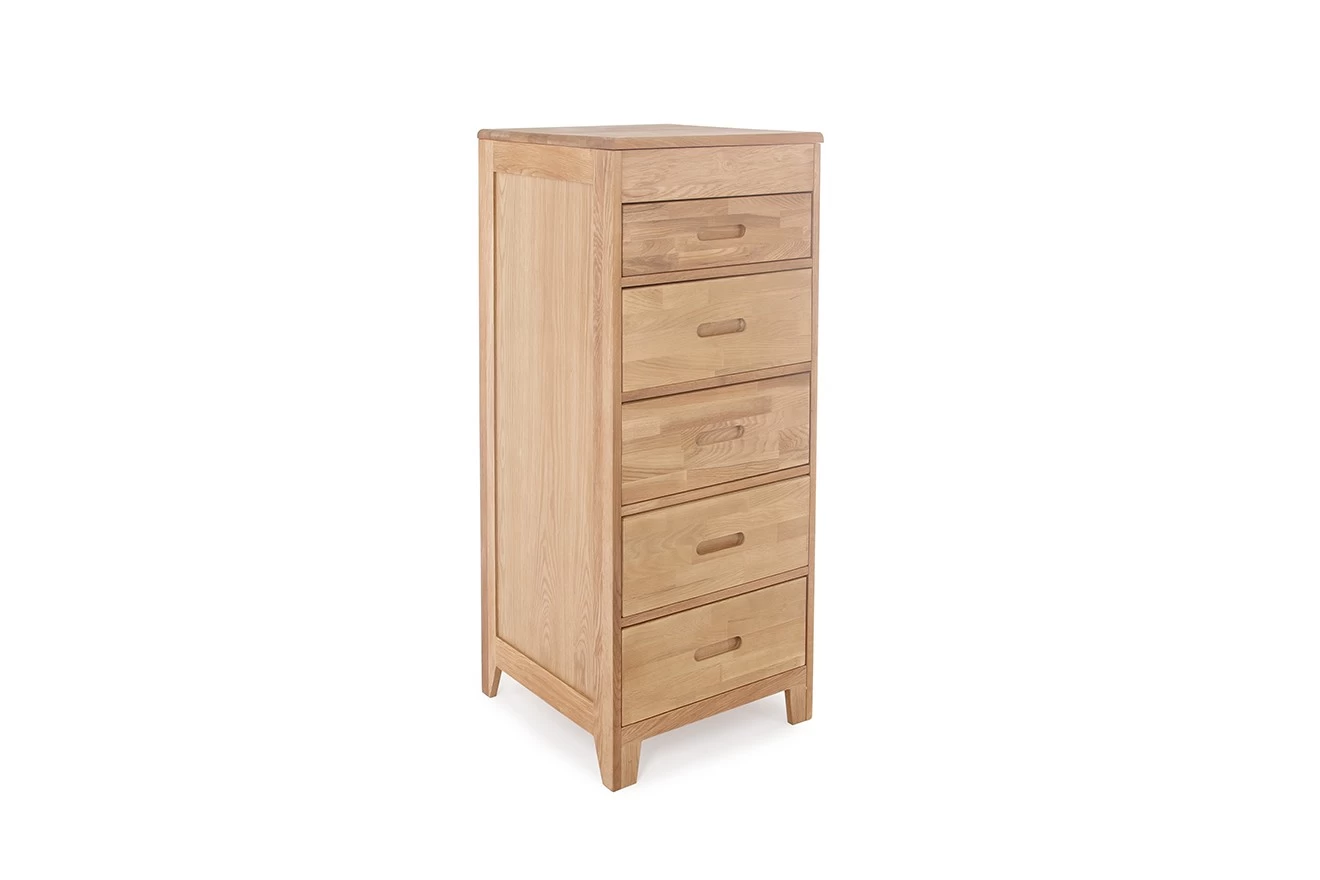 Oak Narrow Vanity Chest Of Drawers 3 Oak Narrow Vanity Chest Of Drawers - Image 3