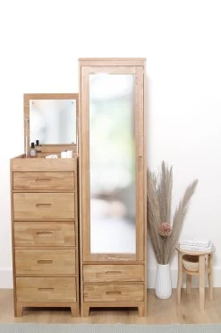 Oak Narrow Wardrobe 23 Oak Narrow Wardrobe -Cozy Home Shop FC Oak Narrow Wardrobe cropped 13 s9ul 5z