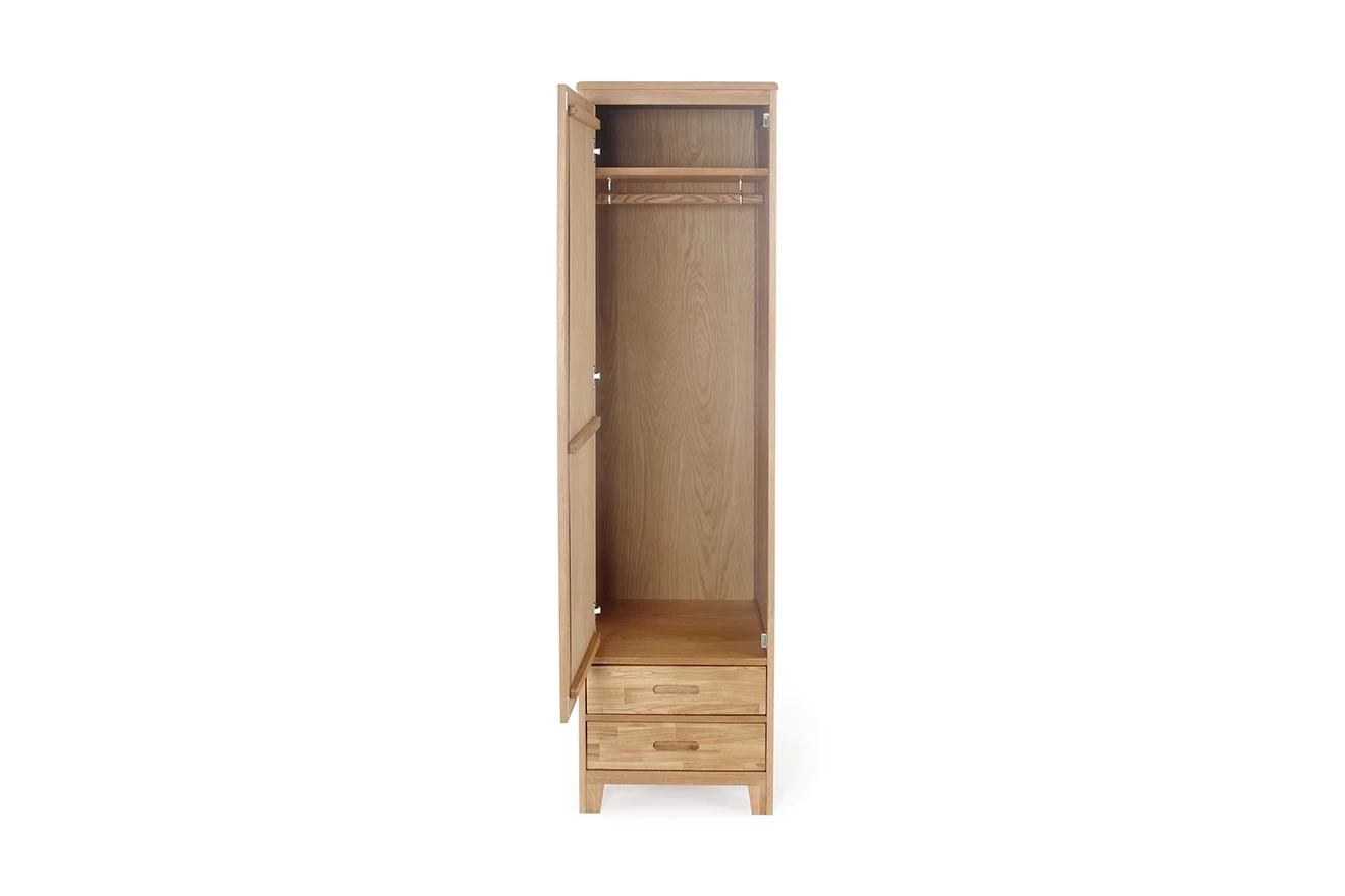 Oak Narrow Wardrobe 5 Oak Narrow Wardrobe - Image 5