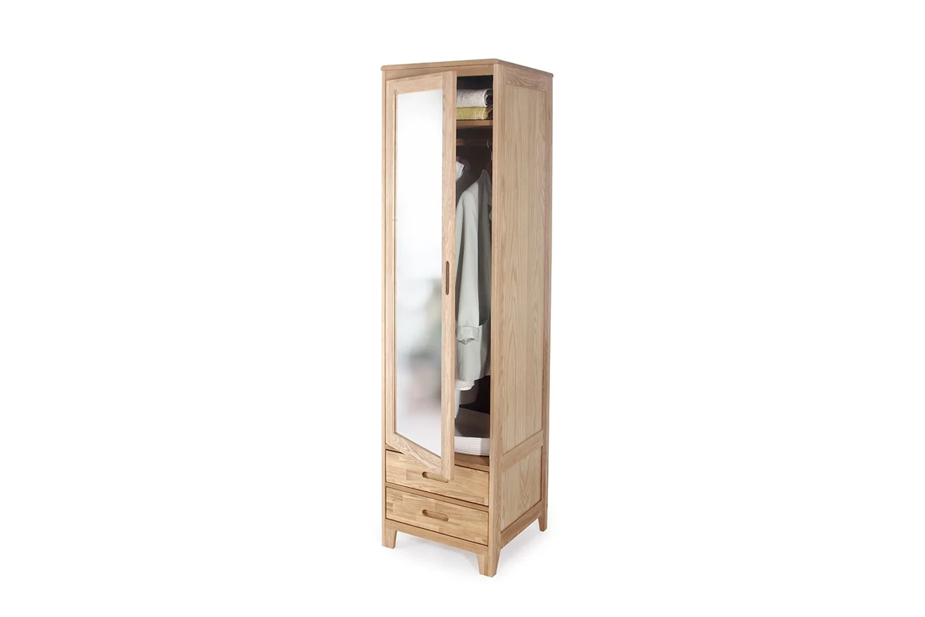 Oak Narrow Wardrobe 7 Oak Narrow Wardrobe - Image 7
