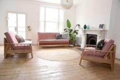 Swift - 2 Seater Solid Oak Double Sofa Bed -Cozy Home Shop FC Oak Swift Group Lifestyle 3 y4bb fe