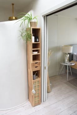 Oak Igusa Tall Cabinet 16 Oak Igusa Tall Cabinet -Cozy Home Shop FC Oak Tall Igusa Cabinet Clay LF 2